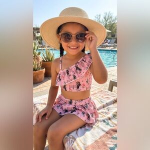 RETRO COWGIRL Swimsuit, PINK Cowgirl Swimsuit